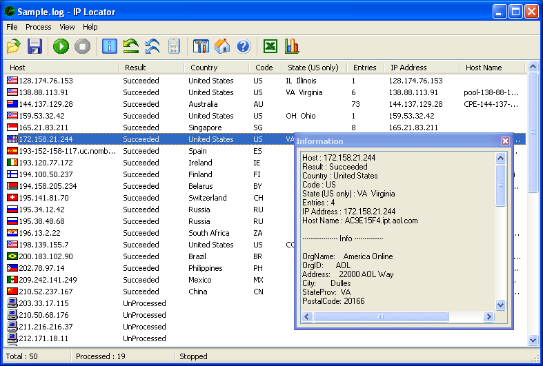 IP Locator Screenshot